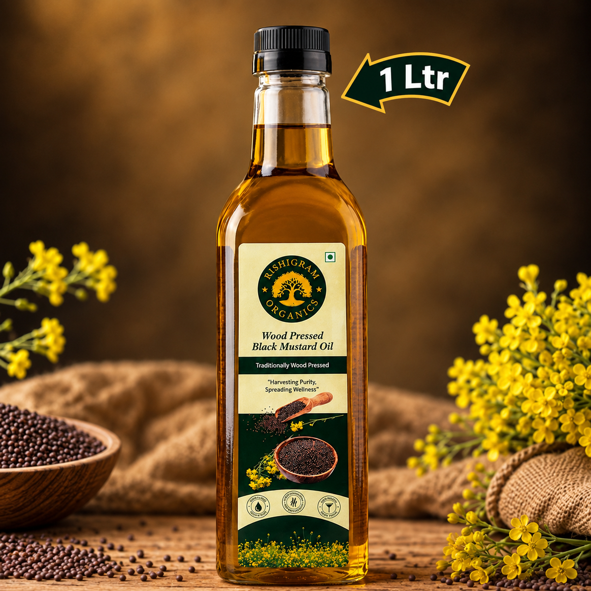 Wood Pressed Black Mustard Oil