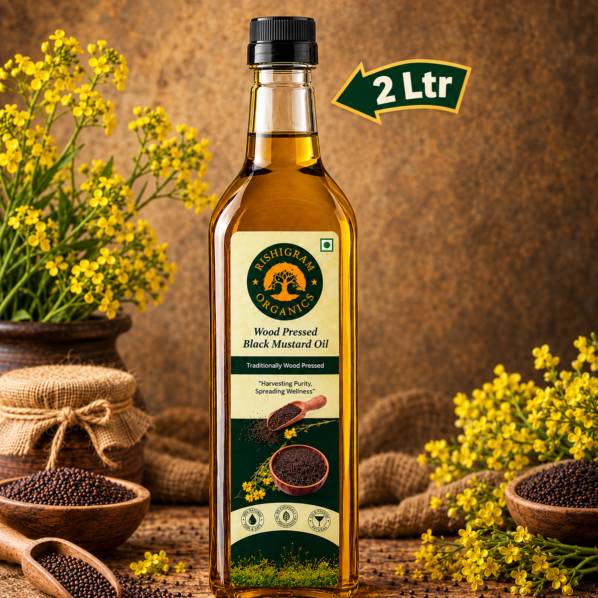 Wood Pressed Black Mustard Oil