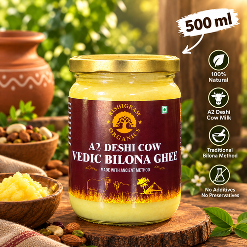500g A2 Deshi Cow Vedic Bilona Ghee + 200g Lakadong Turmeric
