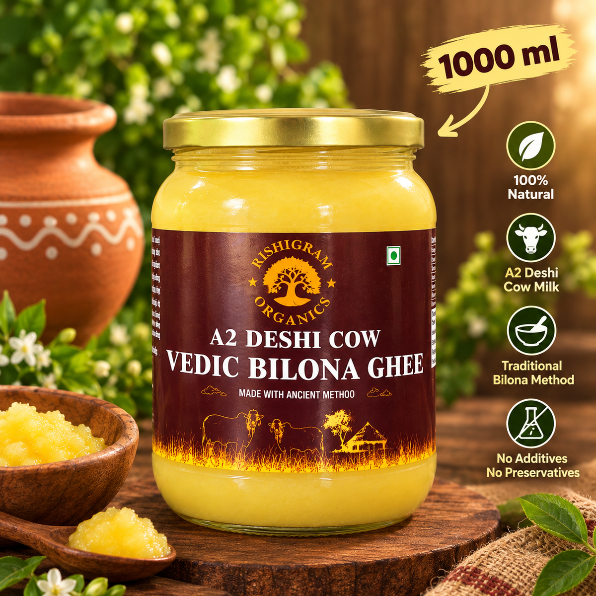 A2 Desi Cow Vedic Bilona Ghee