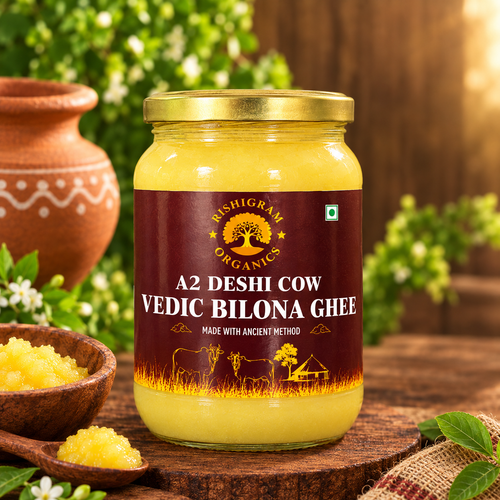500g A2 Deshi Cow Vedic Bilona Ghee + 1Kg Kalanamak Rice